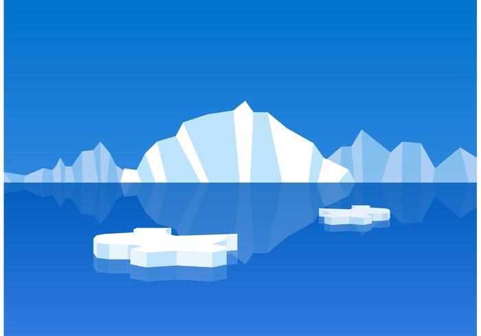 Schwimmende Eisberge Vektoren