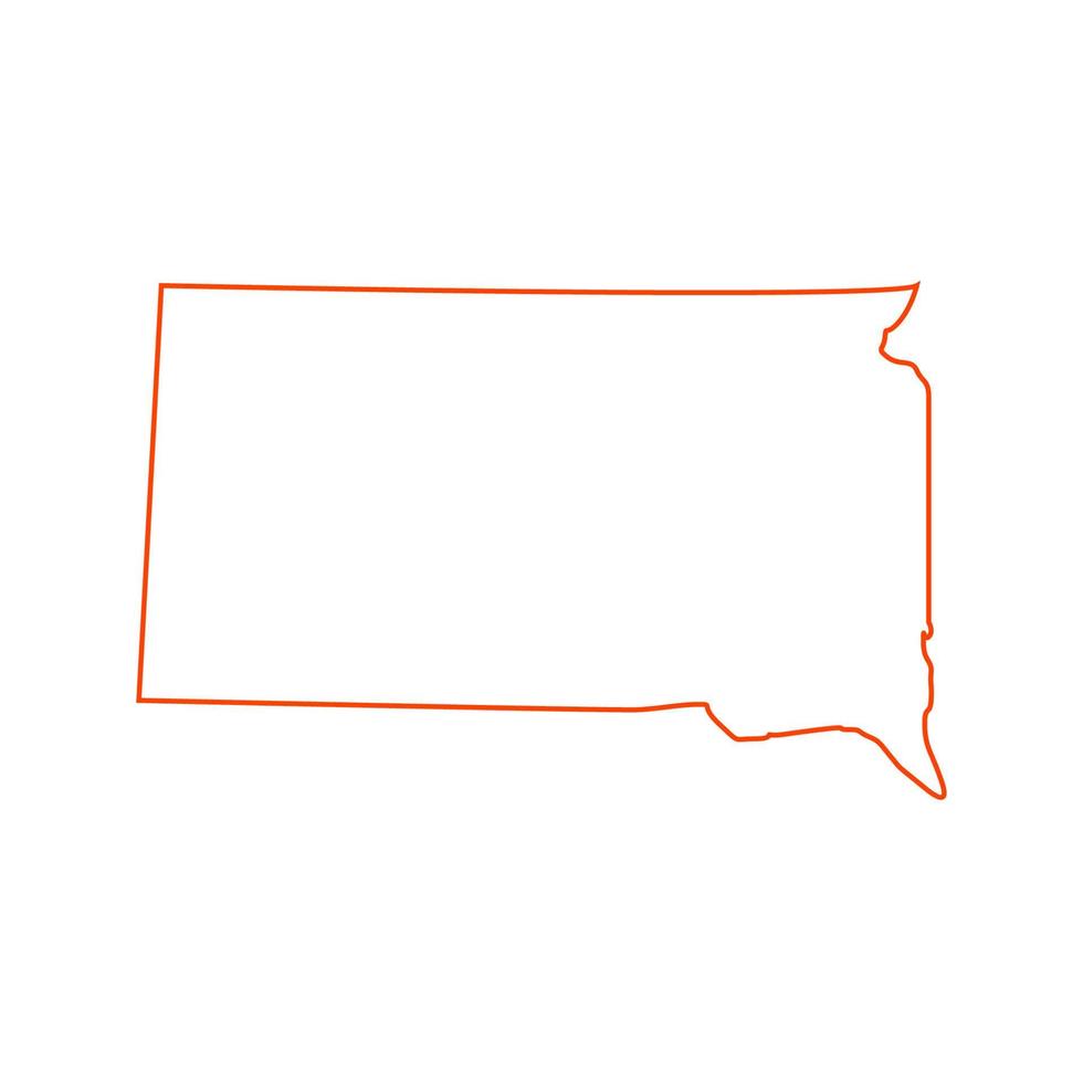 South Dakota-Karte illustriert vektor