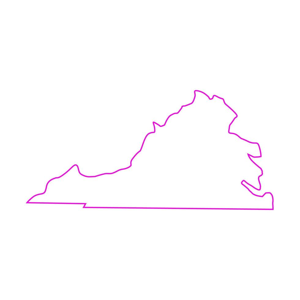 Virginia-Karte illustriert vektor