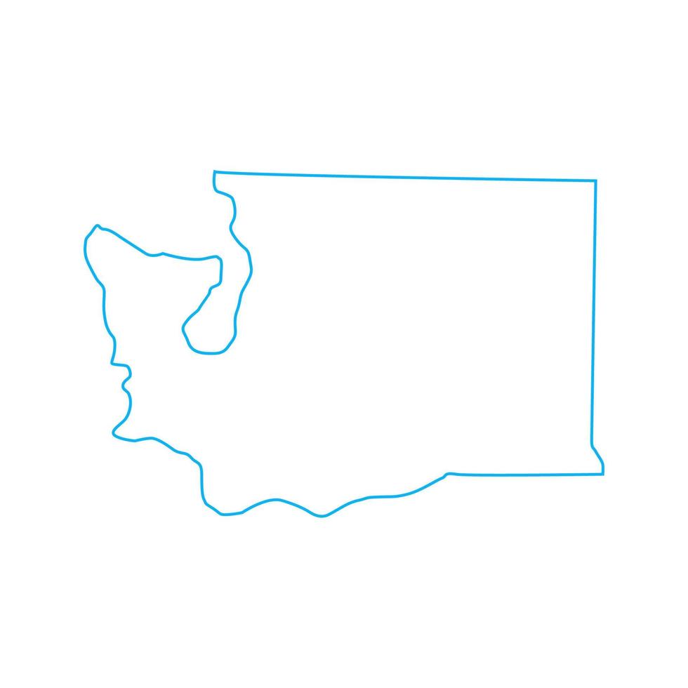 Washington karta illustrerad vektor