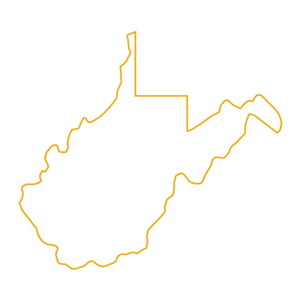 Karte von West Virginia illustriert vektor