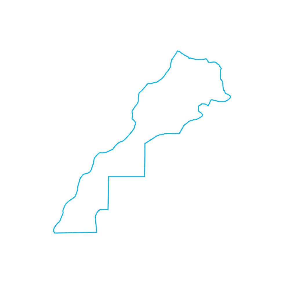Marokko-Karte auf weißem Hintergrund vektor