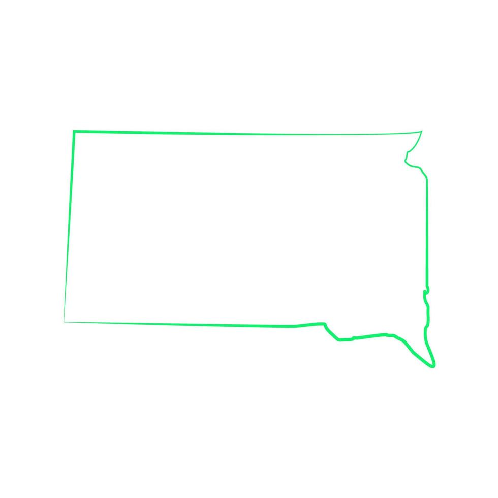 South Dakota-Karte illustriert vektor