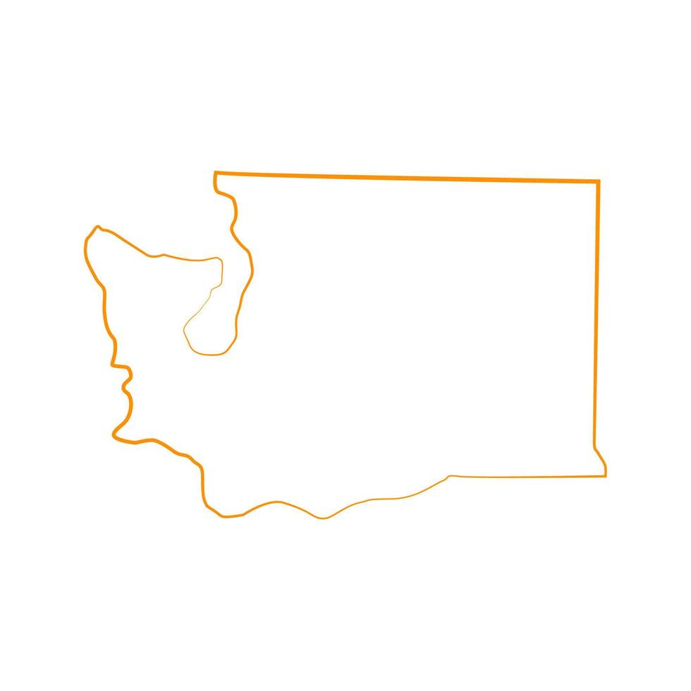 Washington-Karte illustriert vektor