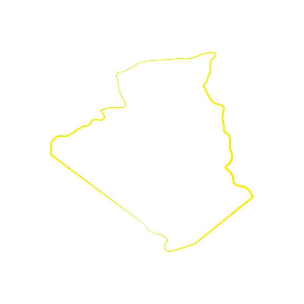 Algeriet karta på vit bakgrund vektor