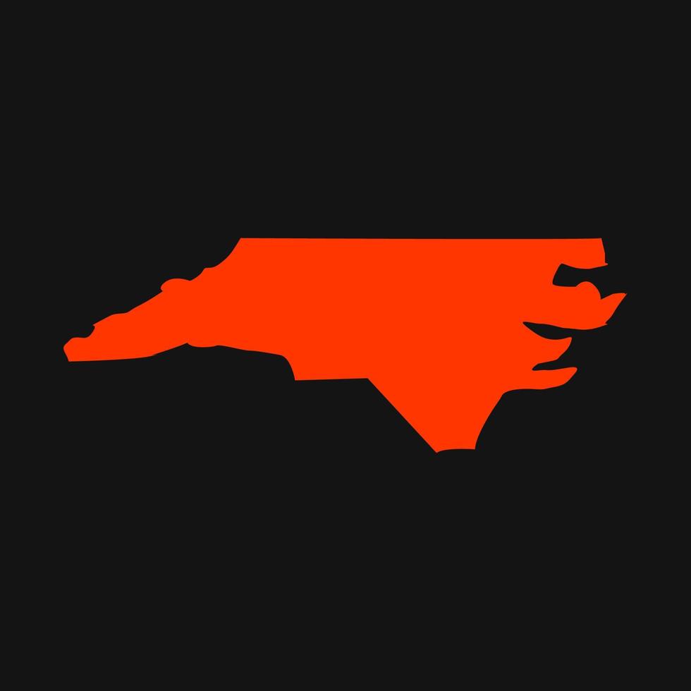 Karte von North Carolina illustriert vektor