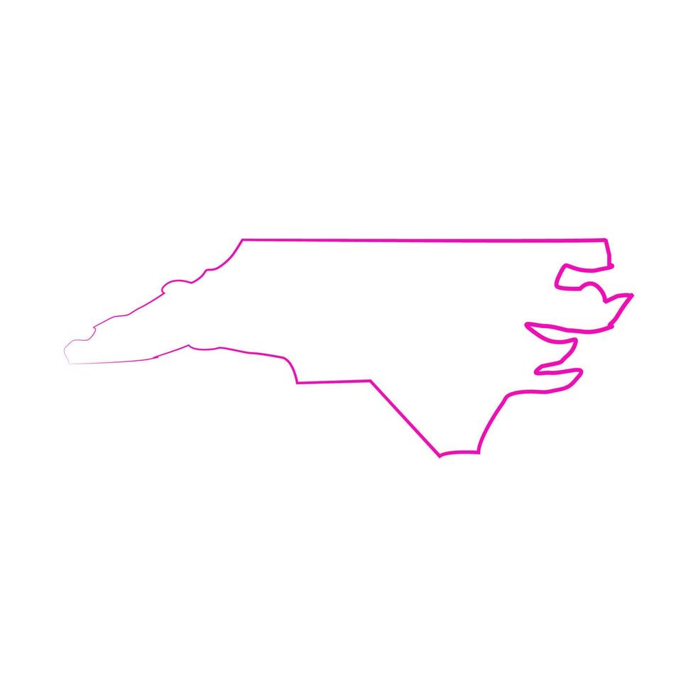 north carolina karta illustrerad vektor