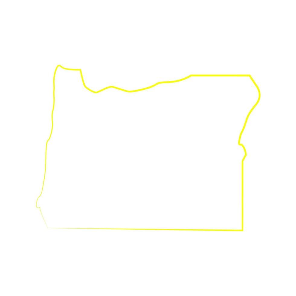 oregon karte auf weißem hintergrund vektor