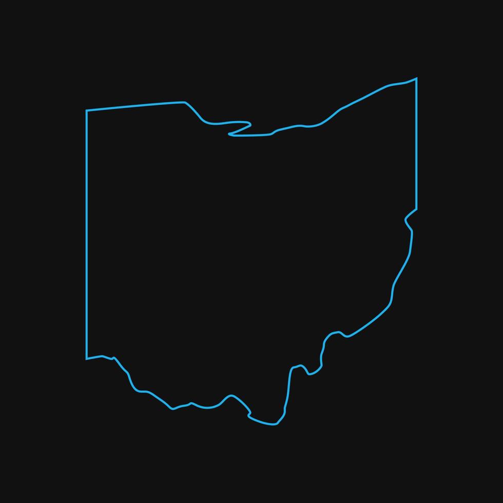 Ohio-Karte illustriert vektor