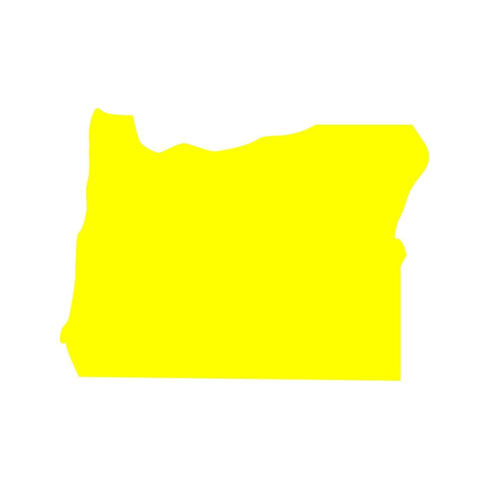 Oregon karta på vit bakgrund vektor