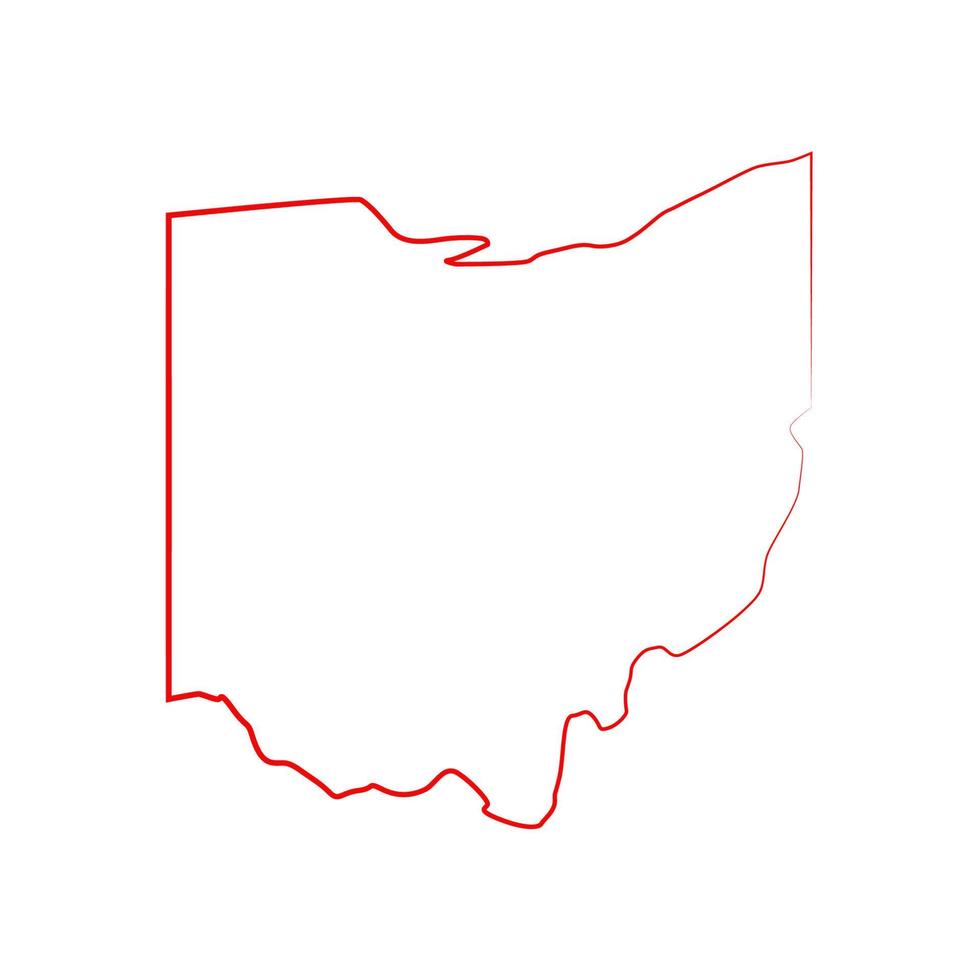 Ohio-Karte illustriert vektor