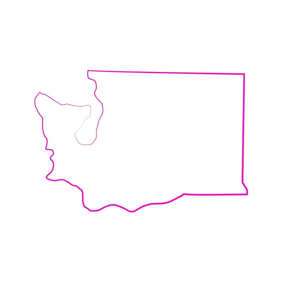 Washington-Karte illustriert vektor