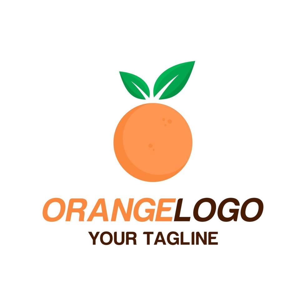 Vektorgrafik der orangefarbenen Logo-Designvorlage vektor