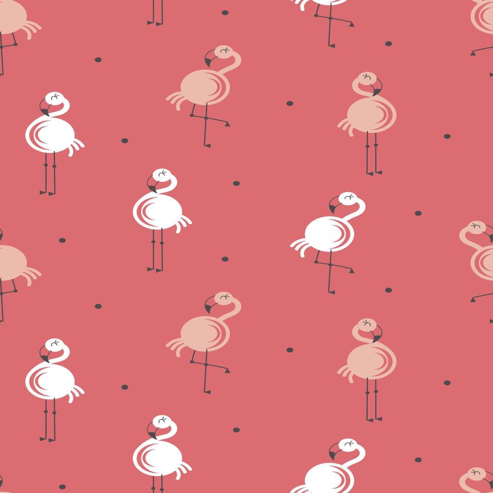 Flamingos nahtloser Wiederholungsmusterdruck vektor