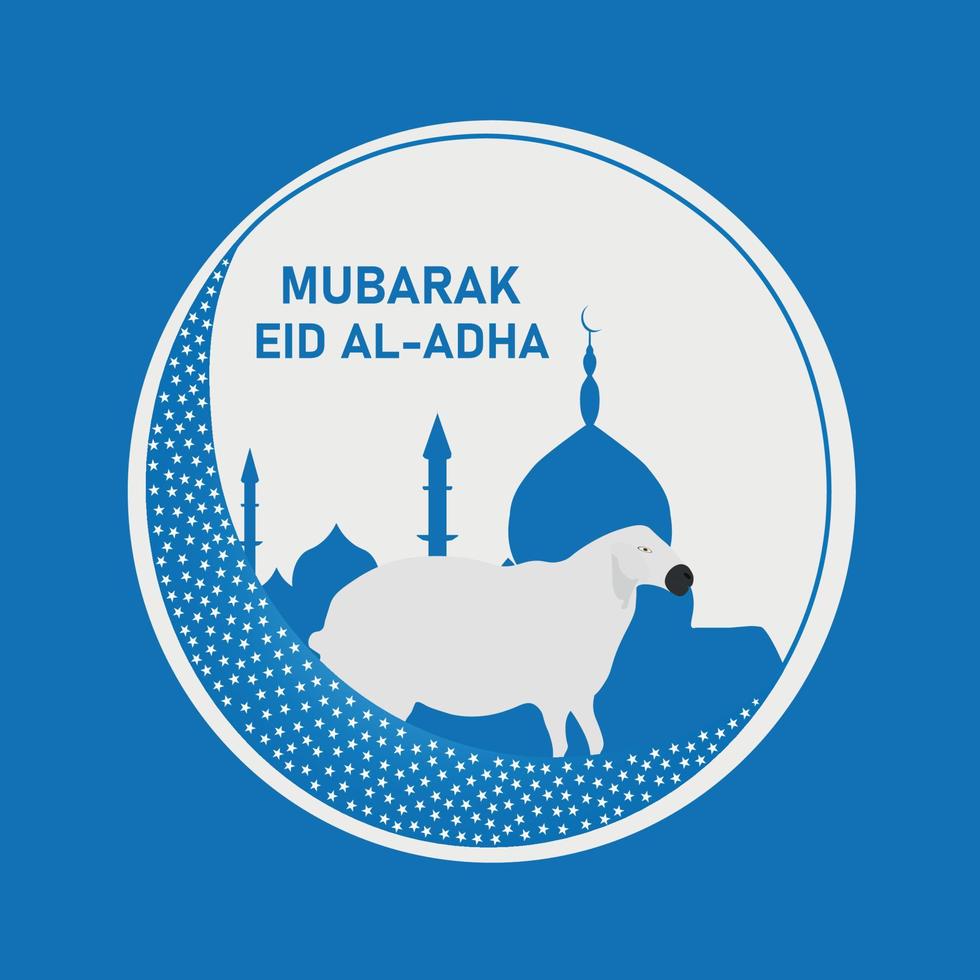 mubarak eid al adha vektor