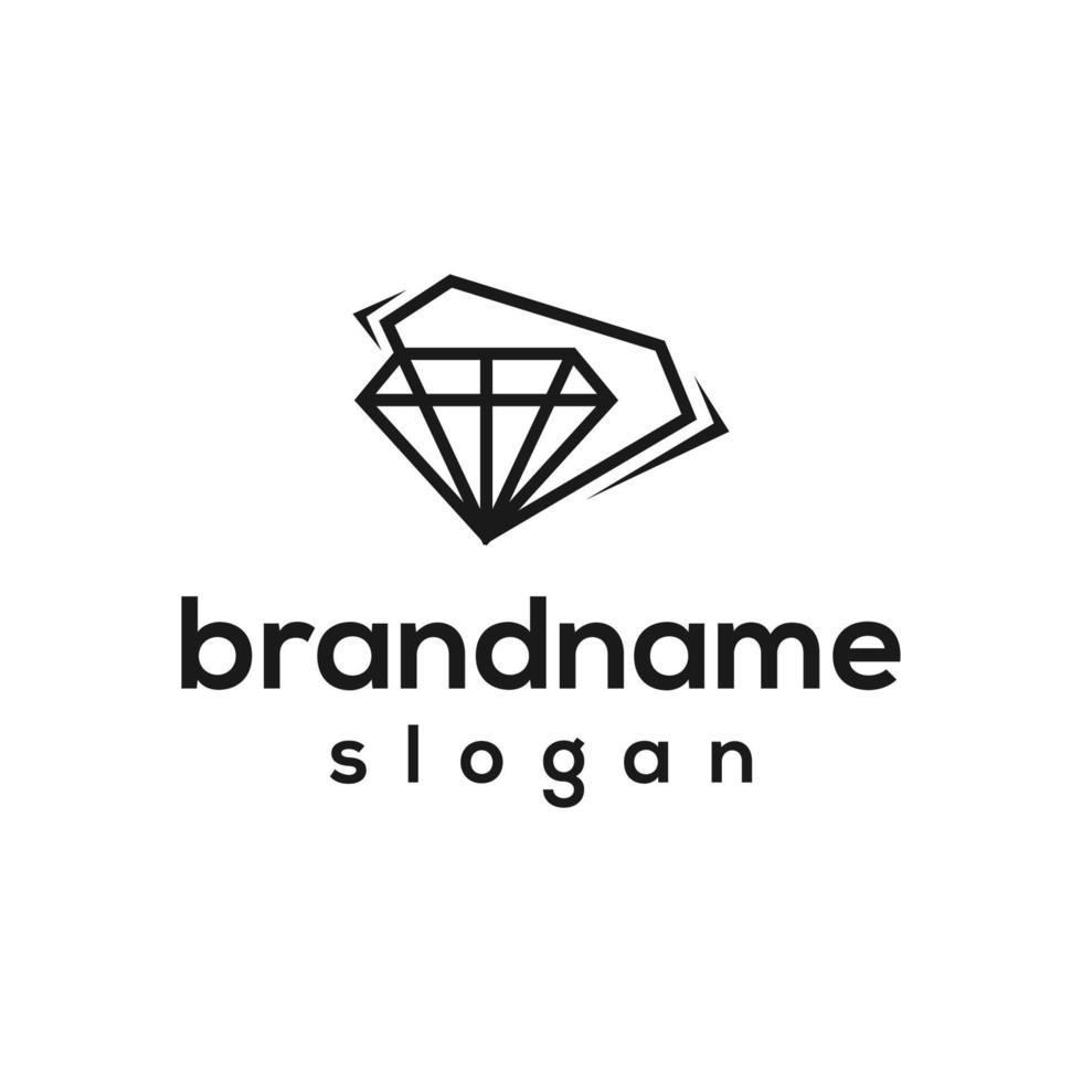 vektorgrafik av diamant logotyp formgivningsmall vektor
