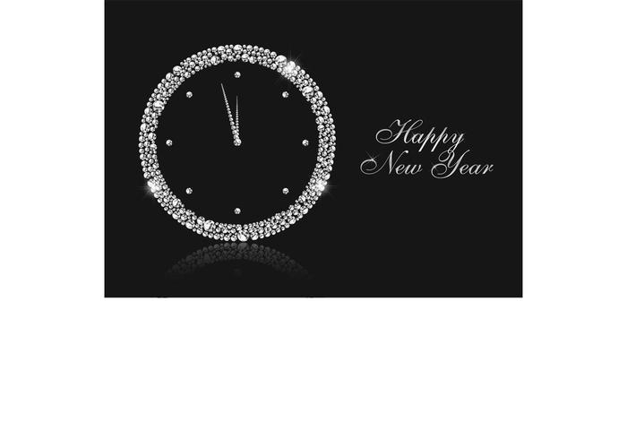 Free Vector New Year Uhr