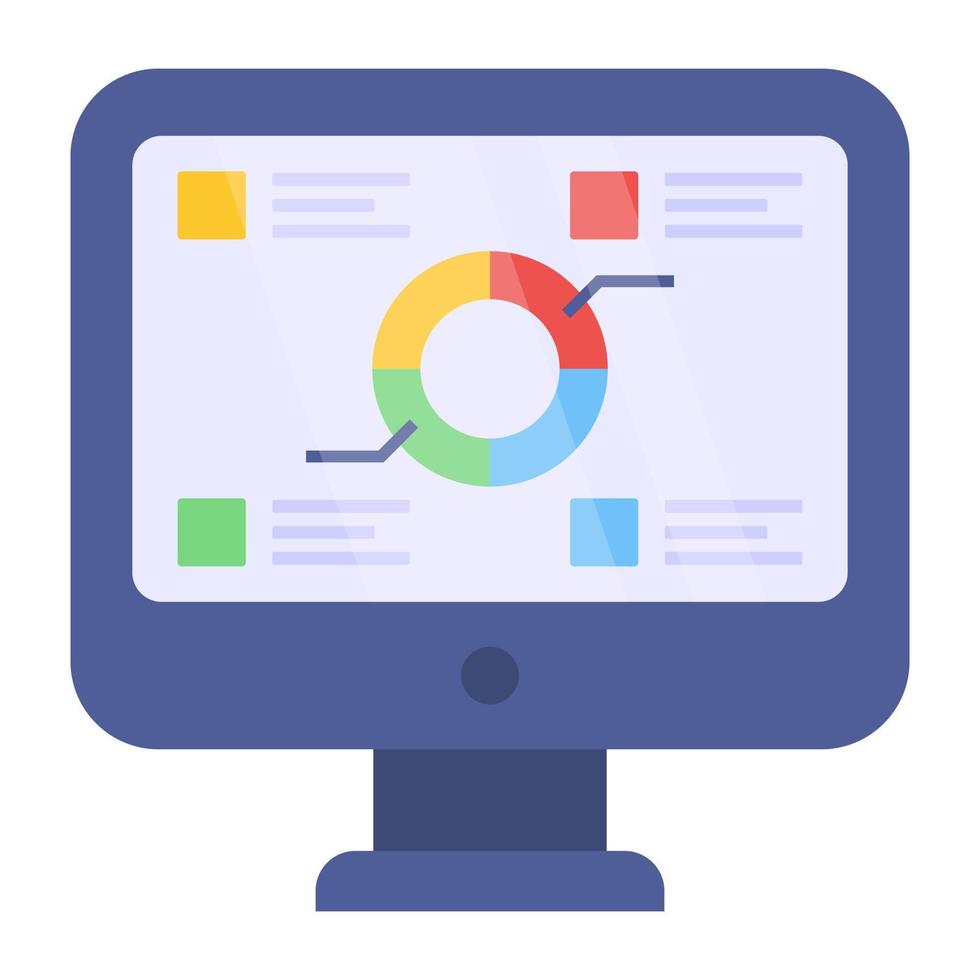 moderne Designikone der Online-Datenanalyse vektor