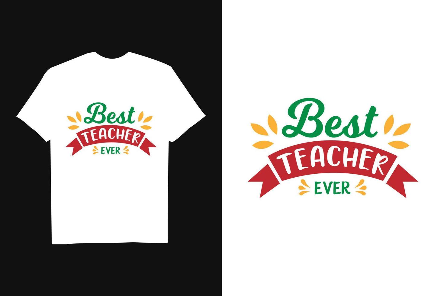 Happy Teachers Day T-Shirt-Design vektor