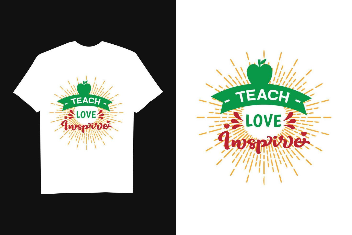 Happy Teachers Day T-Shirt-Design vektor