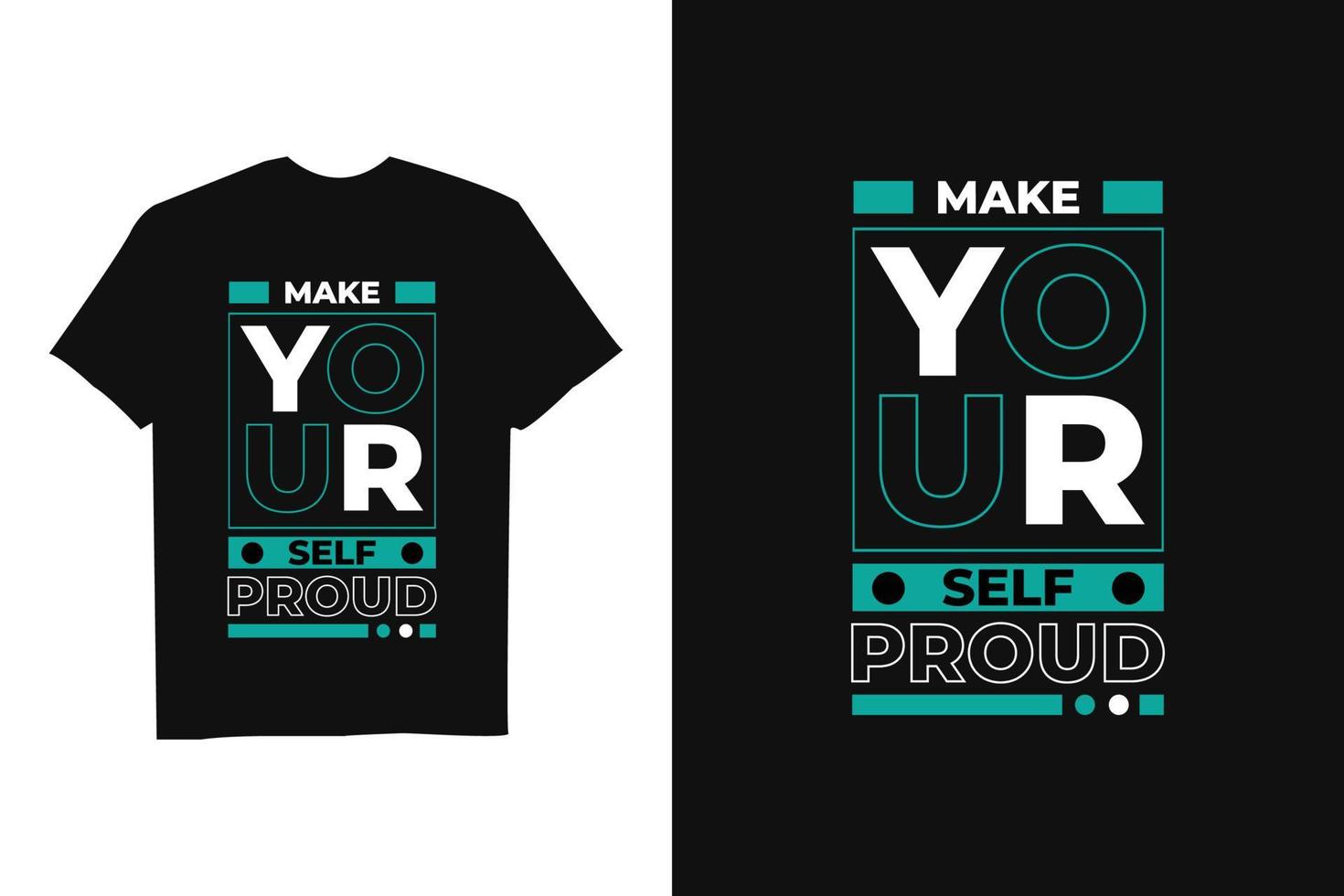 svart modern inspirerande t-shirtdesign för citat vektor