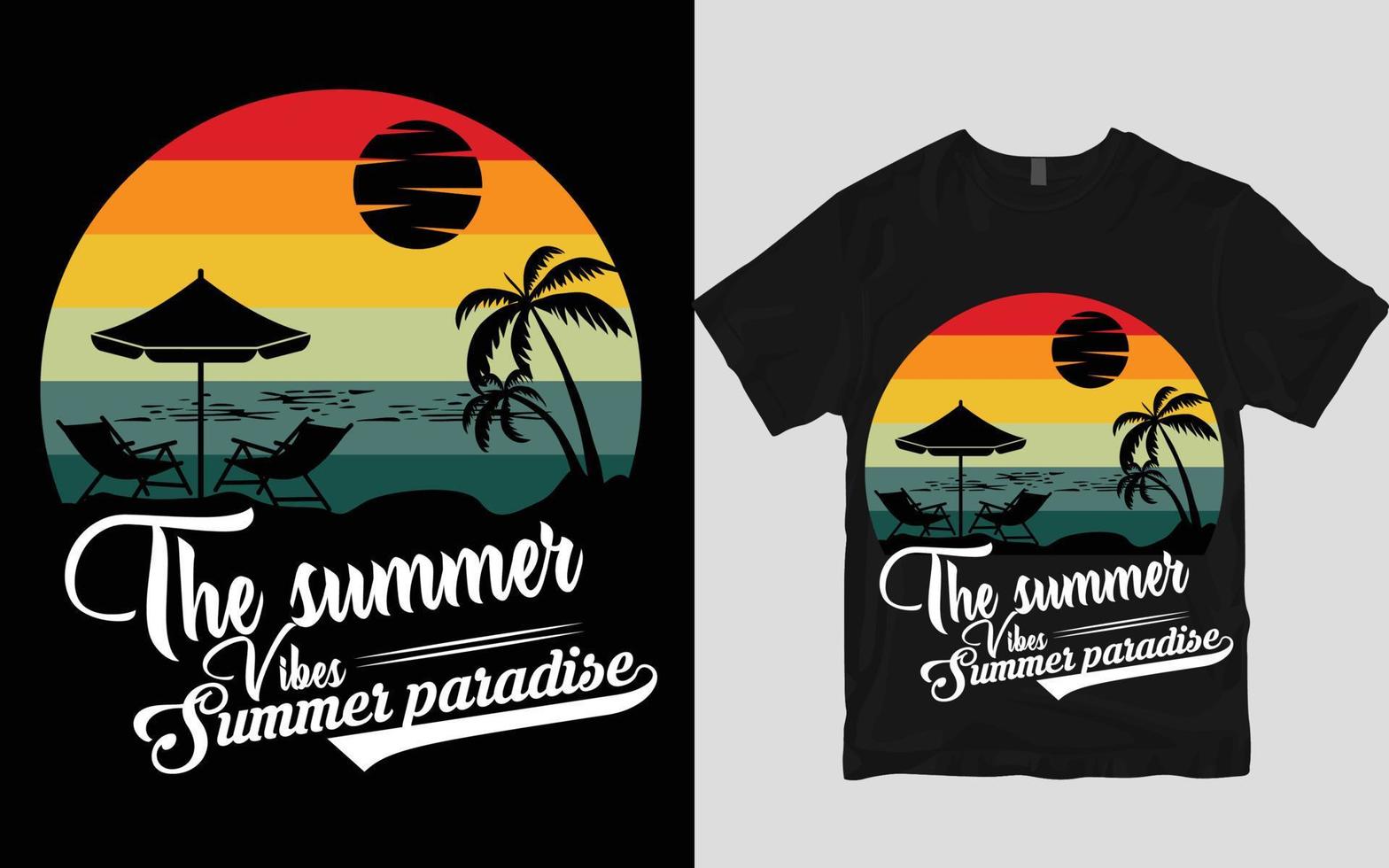 sommar t-shirt design vektor