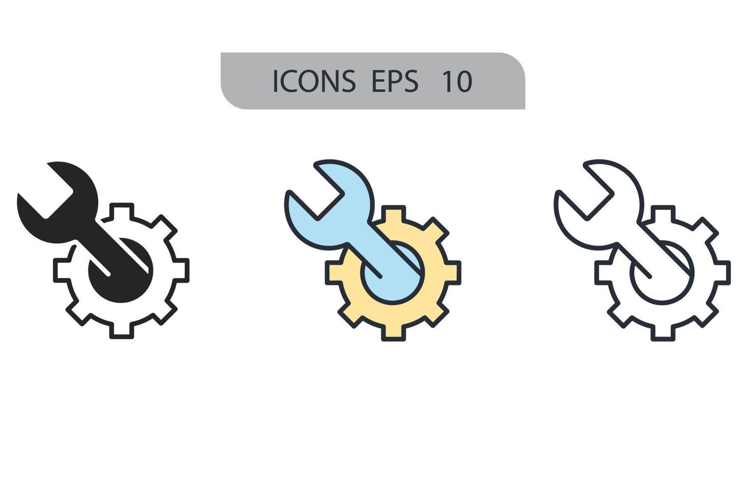 tjänster ikoner symbol vektorelement för infographic webben vektor