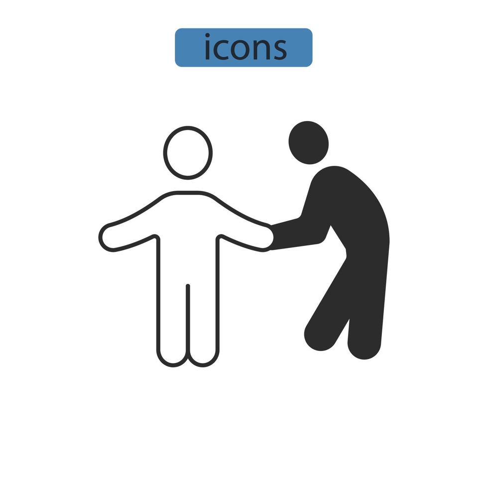 stödja ikoner symbol vektorelement för infographic webben vektor