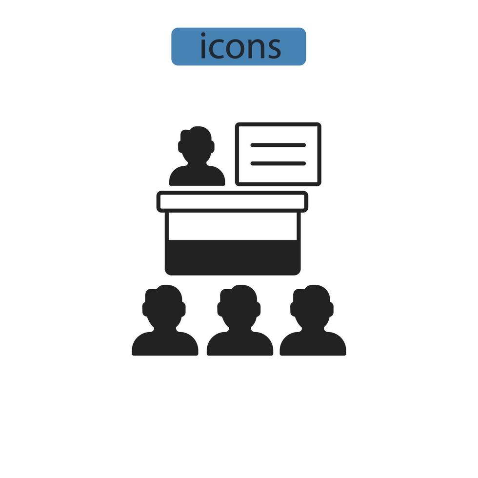 Meeting-Icons symbol Vektorelemente für Infografik-Web vektor