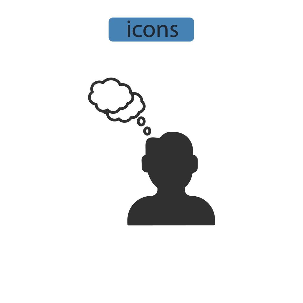 denkende Ikonen symbolen Vektorelemente für infographic Web vektor