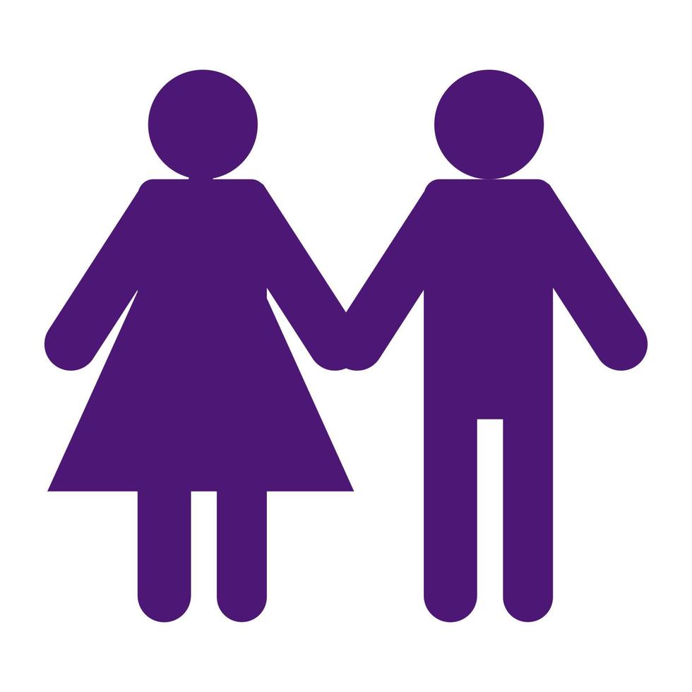 Symbol für Mann und Frau. männliches und weibliches Zeichen vektor