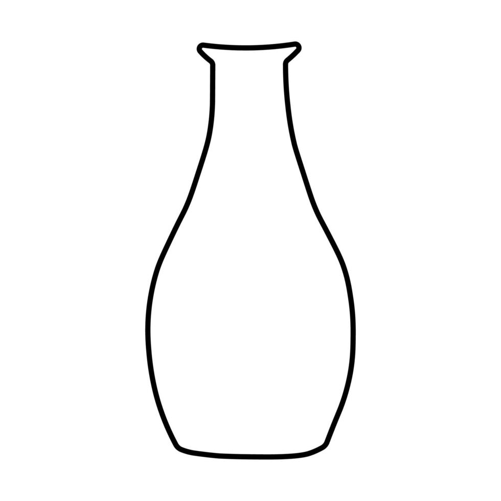 Sammlung von Konturzeichnungen von Vasen in Folge 10 vektor