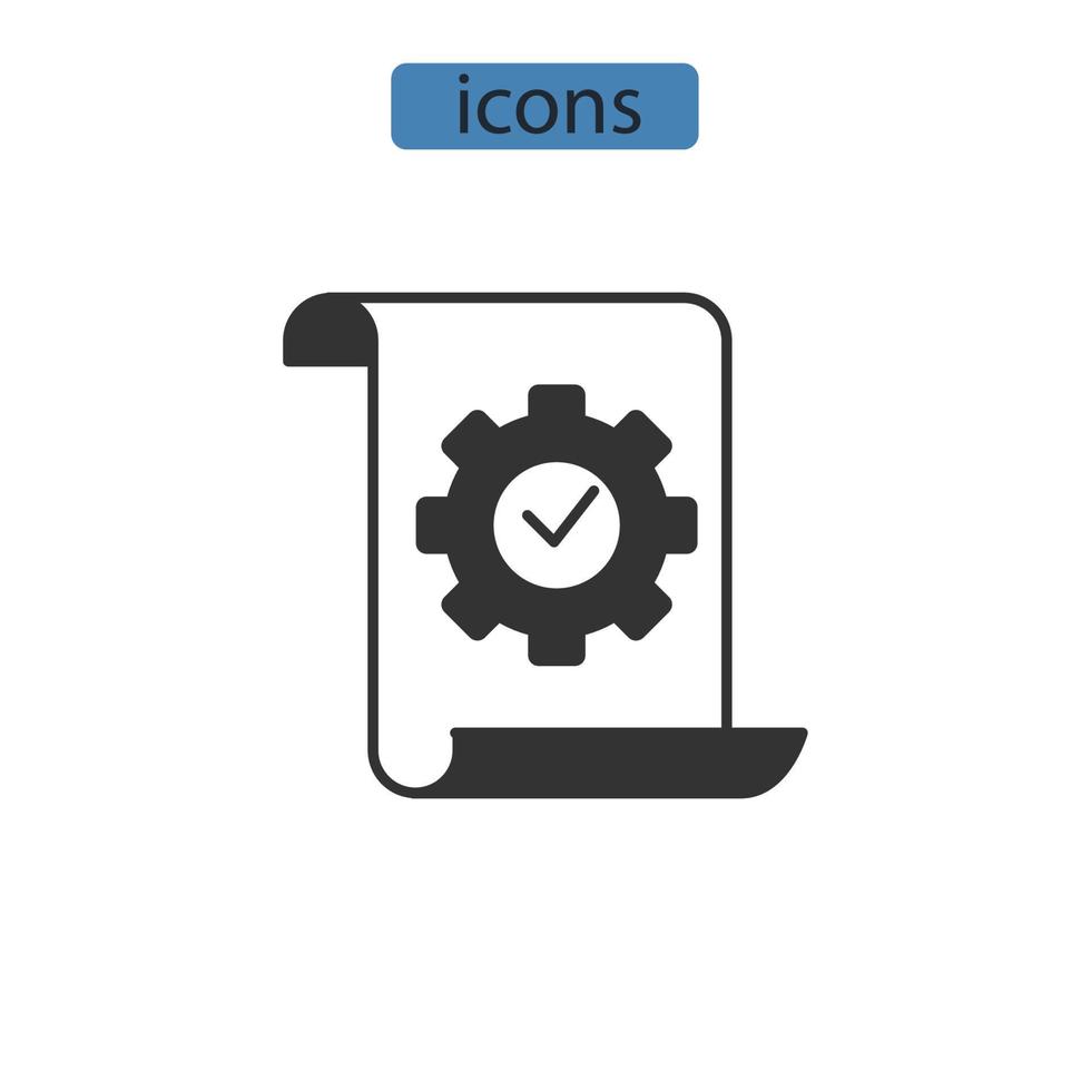 procedur ikoner symbol vektor element för infographic webben