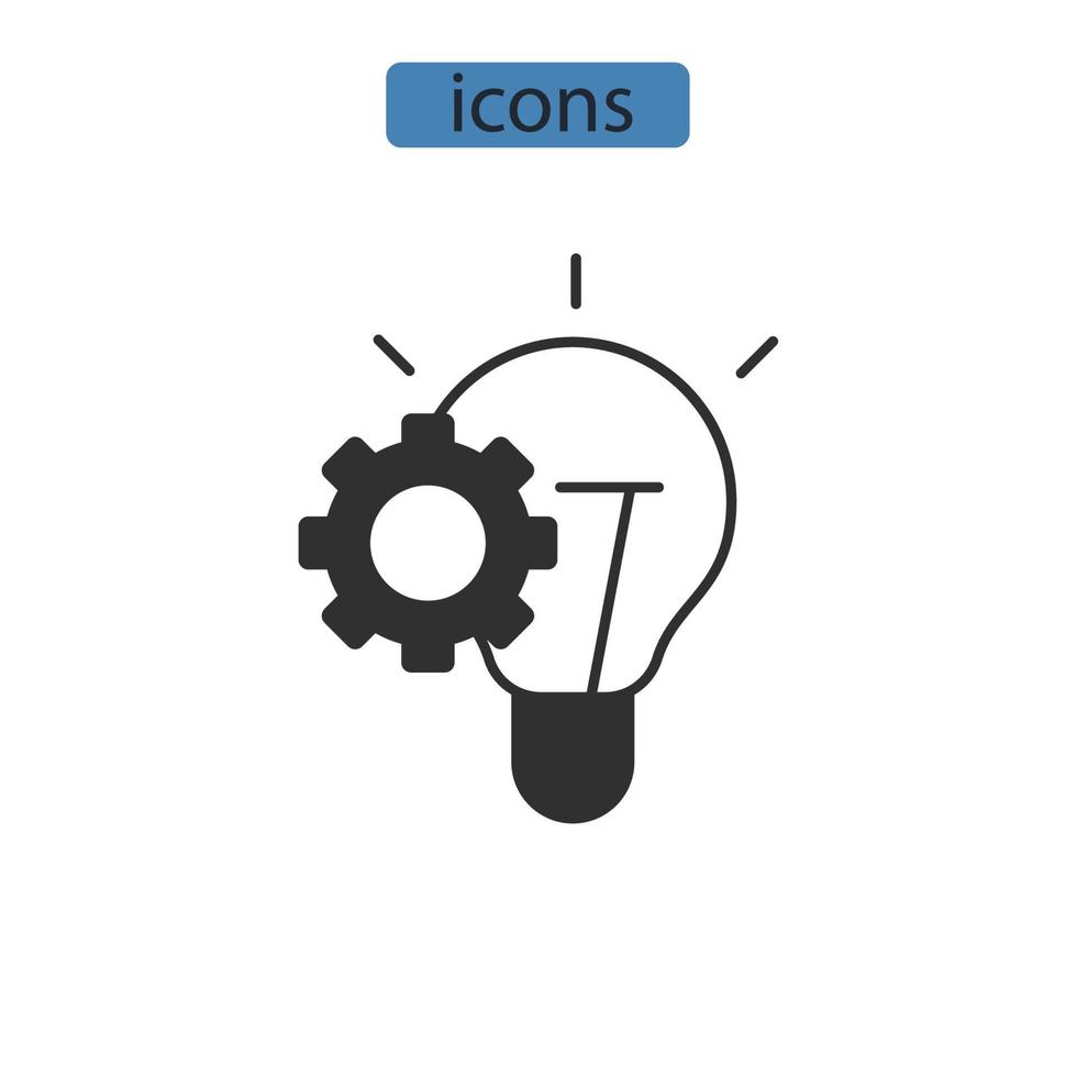 lösning ikoner symbol vektorelement för infographic webben vektor