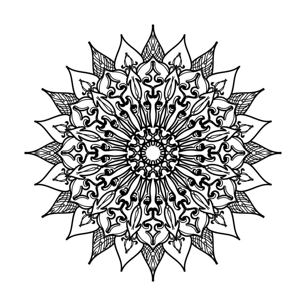 handgezeichnetes Mandala. dekoration in ethnischer orientalischer gekritzelverzierung. vektor