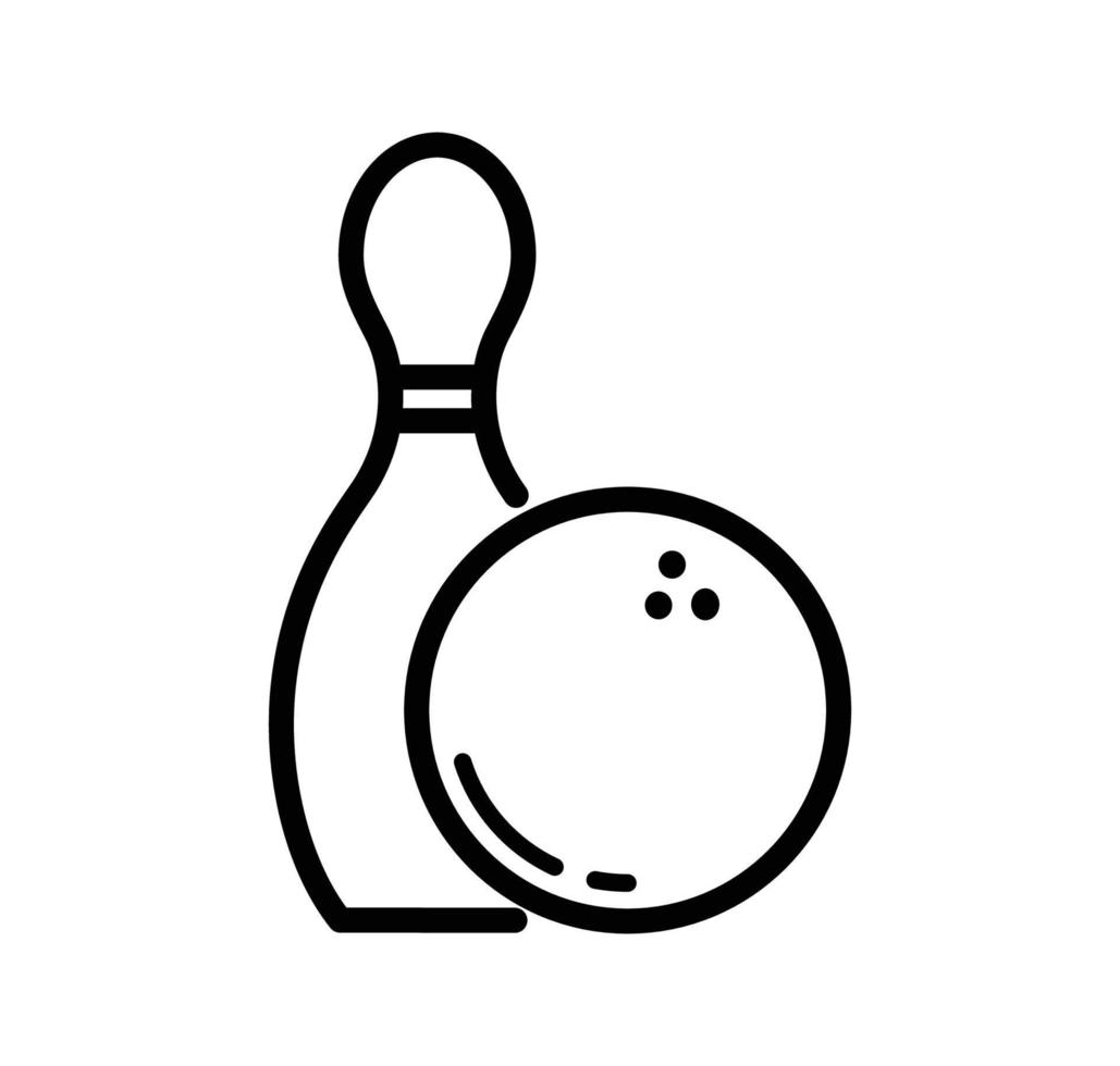 pin bowling ikon vektor logotyp formgivningsmall