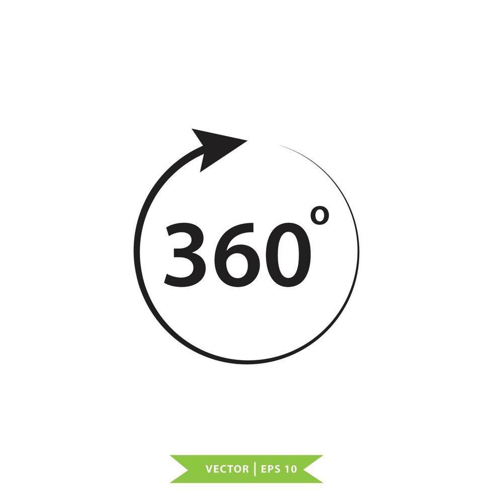 360 graders ikon logotyp designmall vektor