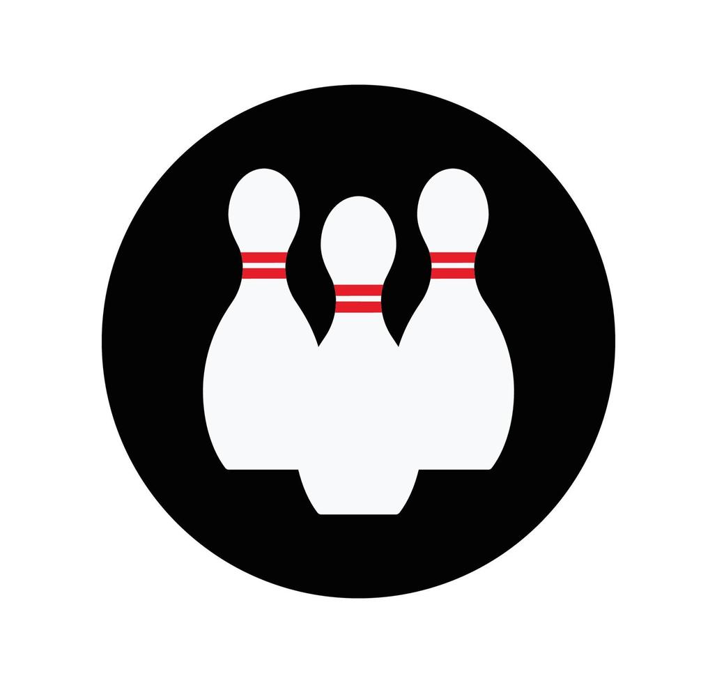 Pin-Bowling-Symbol Vektor-Logo-Design-Vorlage vektor