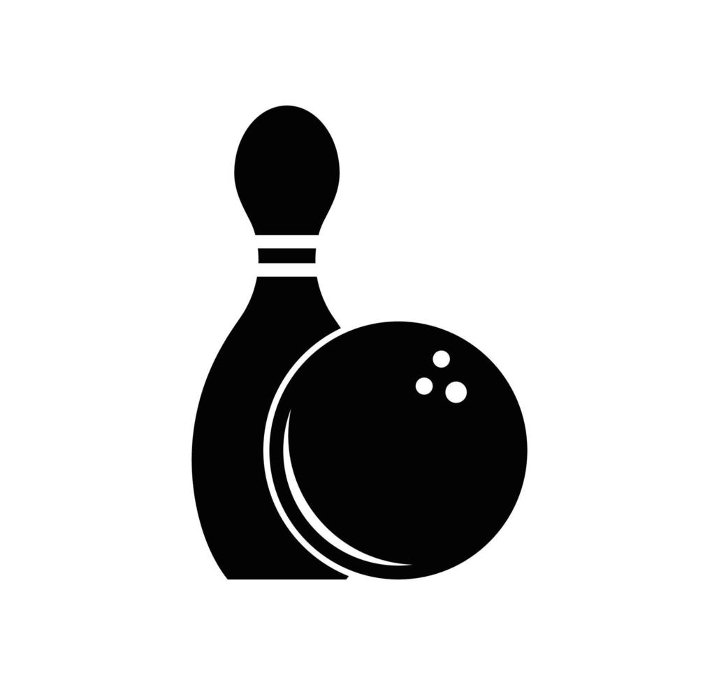 pin bowling ikon vektor logotyp formgivningsmall