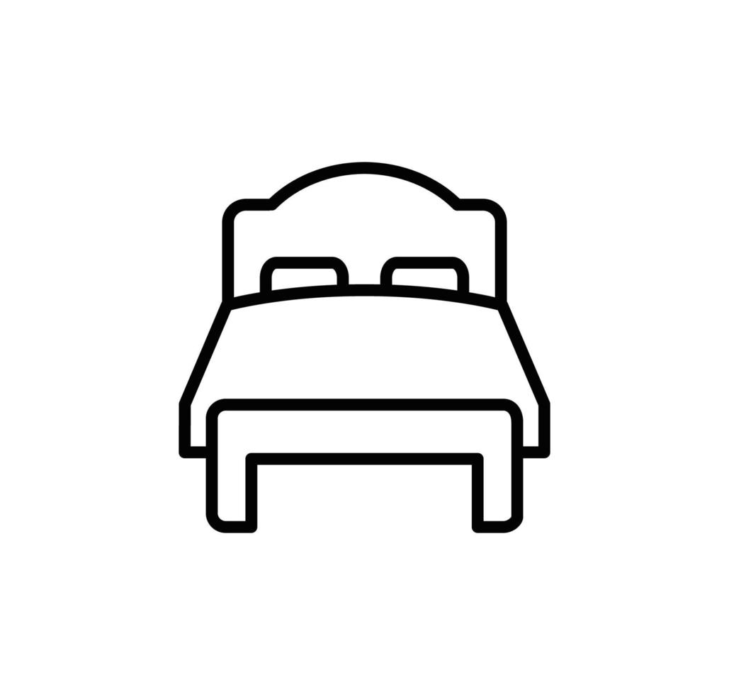 Bett-Symbol-Vektor-Logo-Design-Vorlage vektor