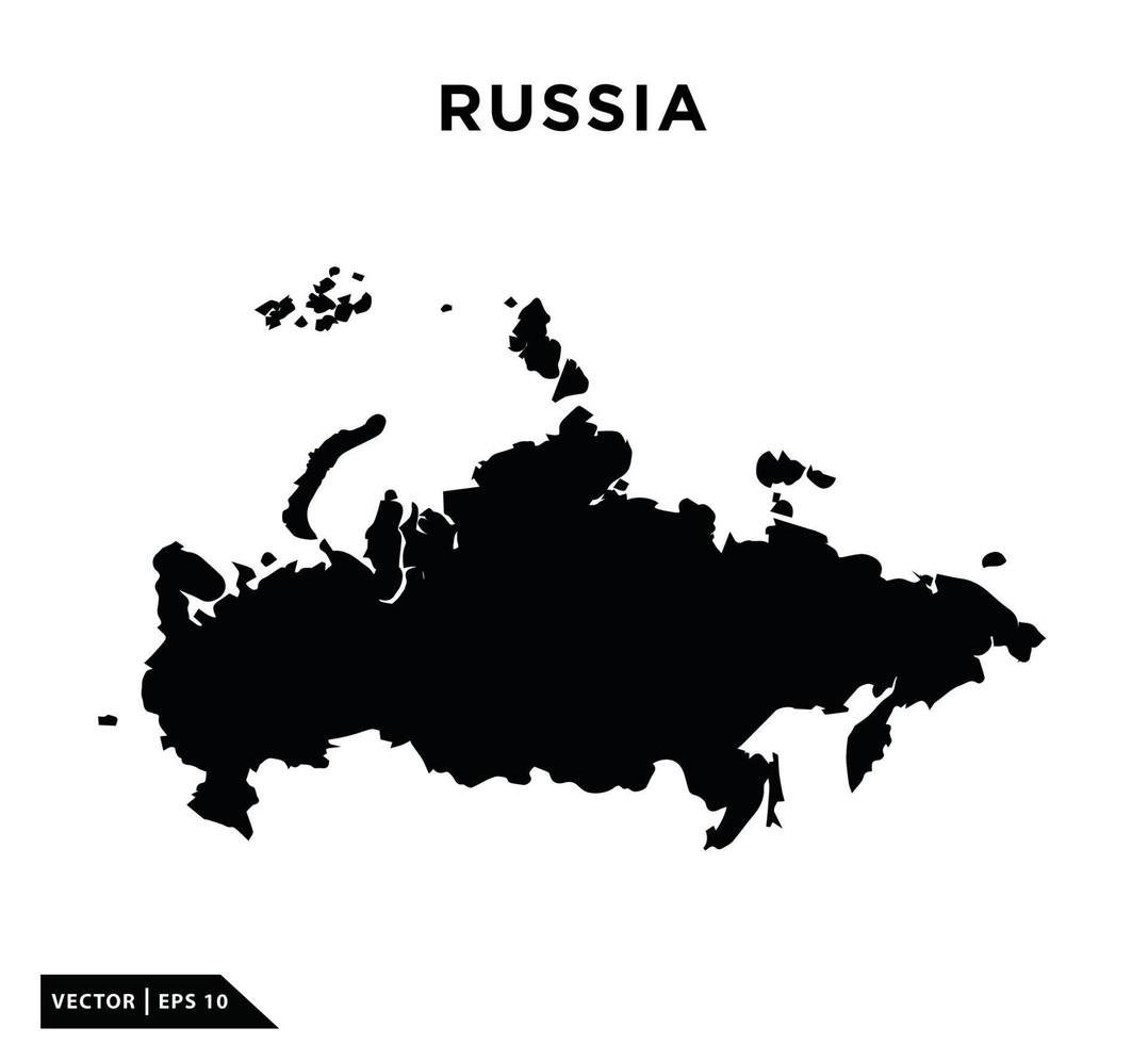 Russland Karte Symbol Vektor-Logo-Design-Vorlage vektor