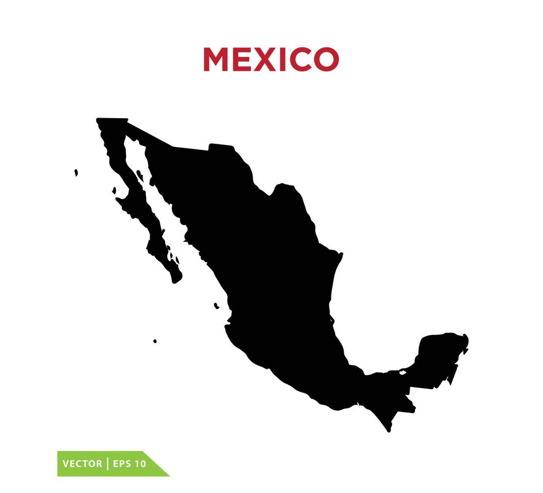 Mexiko karta ikon vektor logotyp formgivningsmall