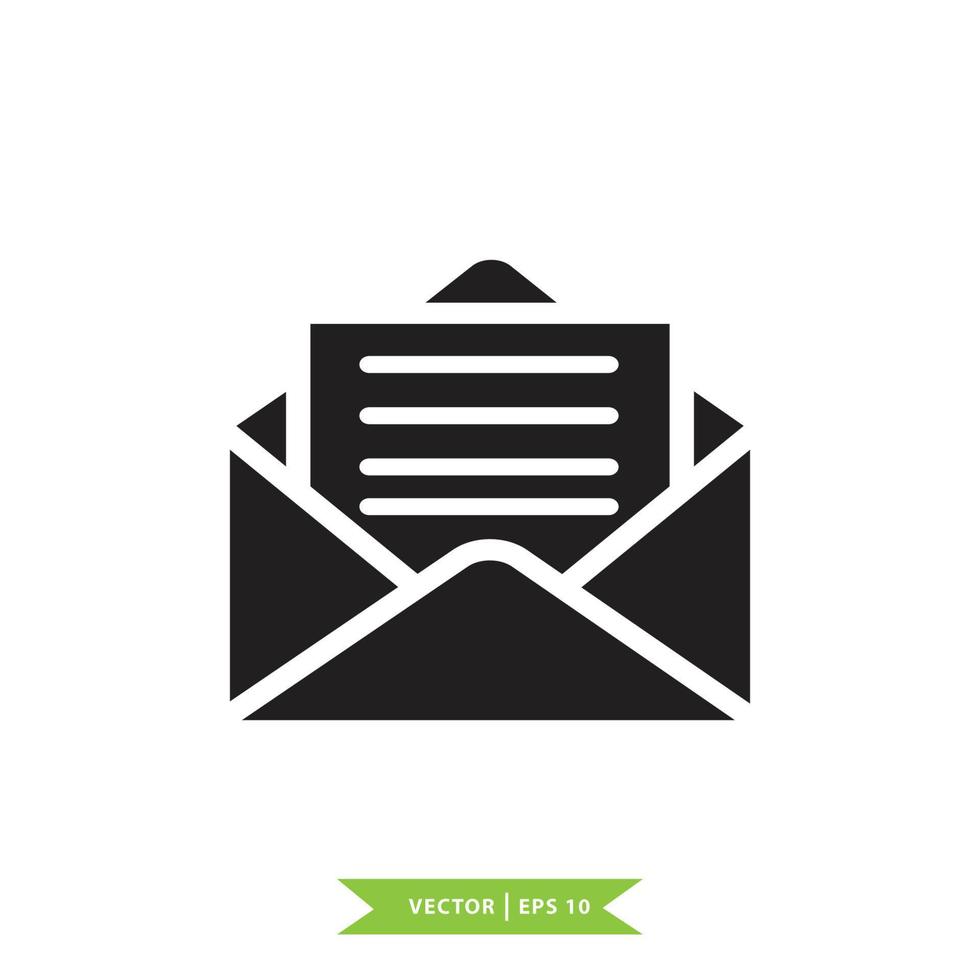 Umschlag Symbol Vektor Logo Design flachen Stil