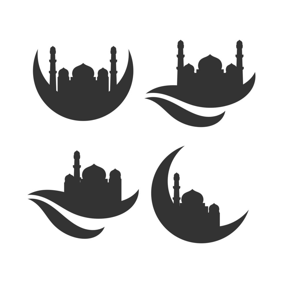 Moschee Symbol Vektor Illustration Designvorlage.