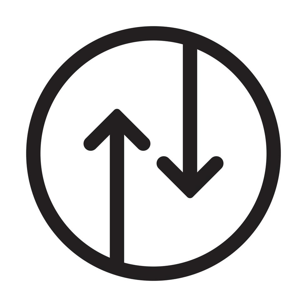 Aufwärts-Abwärtspfeil-Symbol innerhalb des Kreises. nach oben, unten Business Logo Zwei-Wege-Pfeilsymbolvektor für Ihr Website-Design, Logo, App, ui. Abbildung, Folge 10 vektor