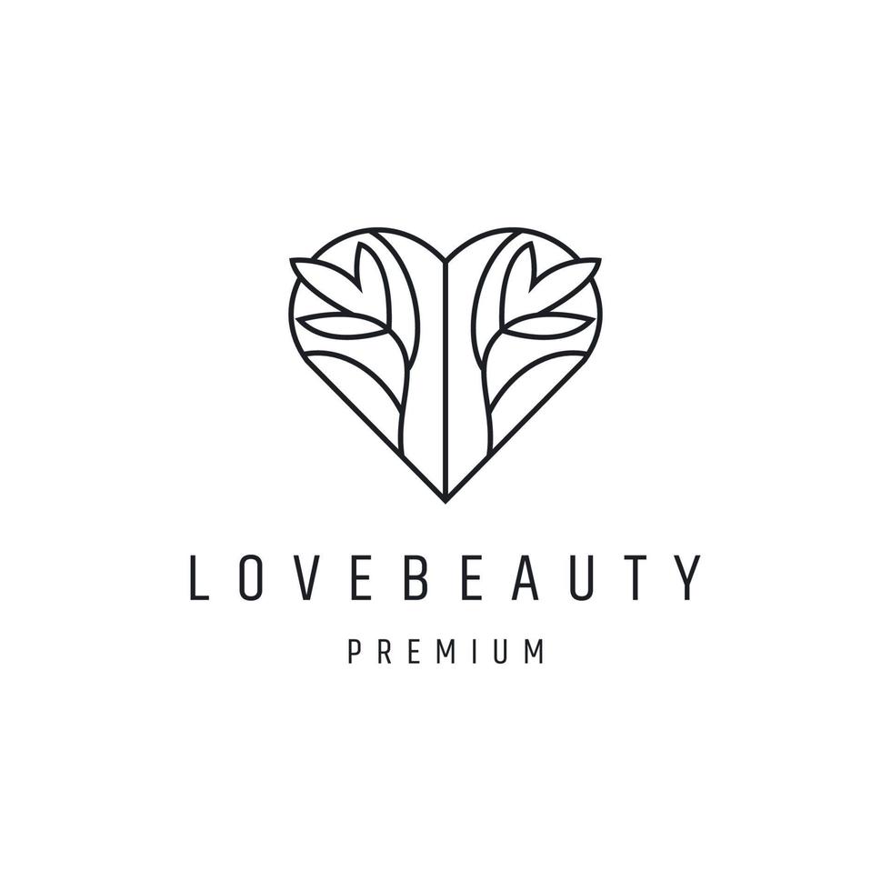 illustration skönhet kärlek eller flicka tecken logotyp formgivningsmall vektor