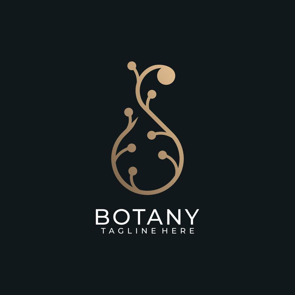 Beauty Olive Botanik Blumenblatt Logo für Dekoration und Spa vektor