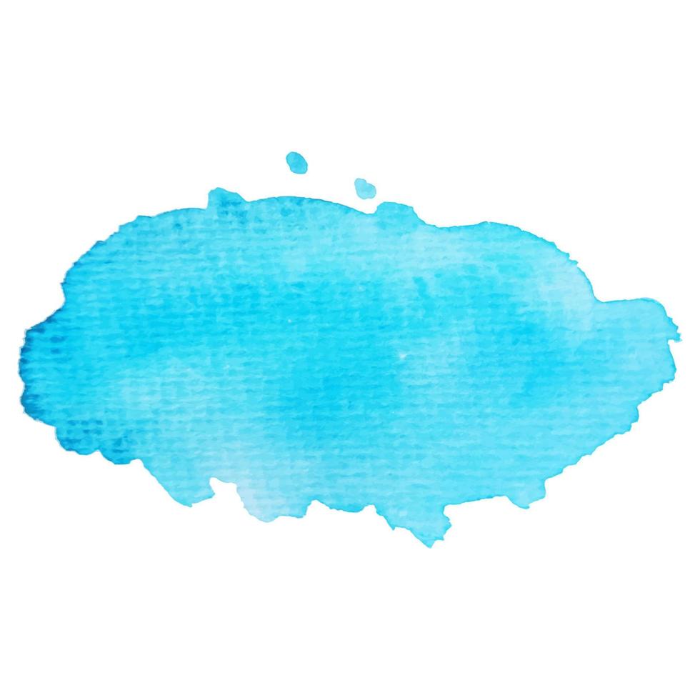 blå abstrakt akvarell penseldrag målad bakgrund. textur papper. vektor illustration.