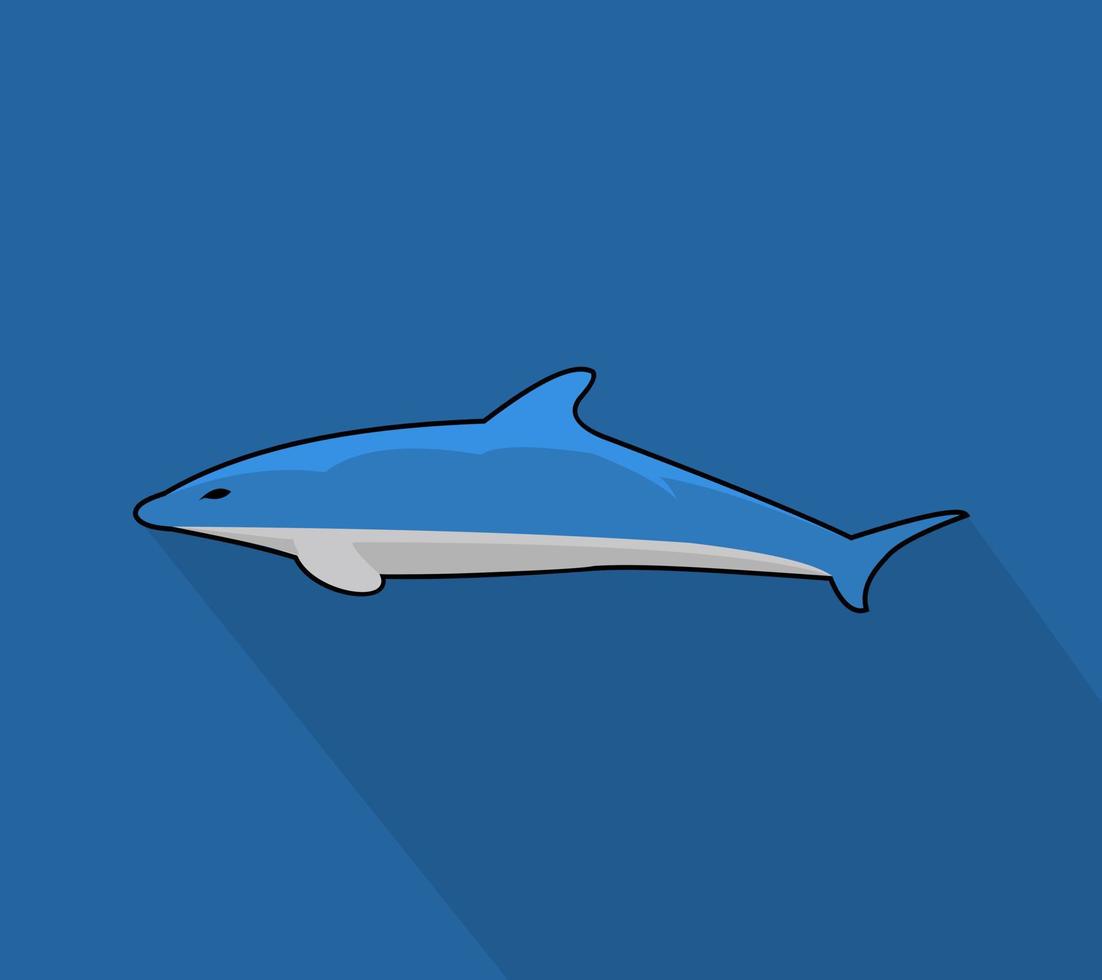 Delphin-Logo - Vektorillustration, Emblemdesign auf blauem Hintergrund vektor