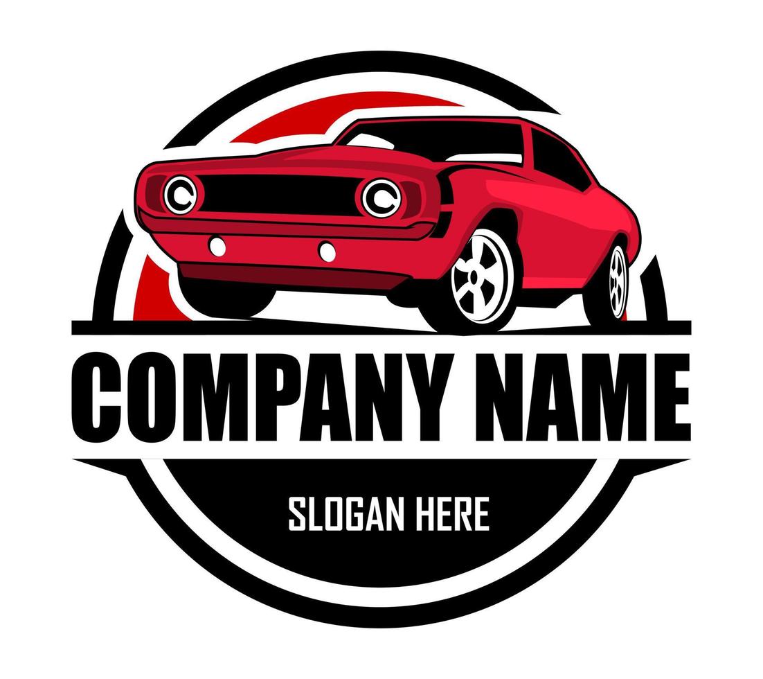 Muscle-Car-Logo-Vorlage für Ihr Unternehmen. Vektor-Logo-Illustration vektor